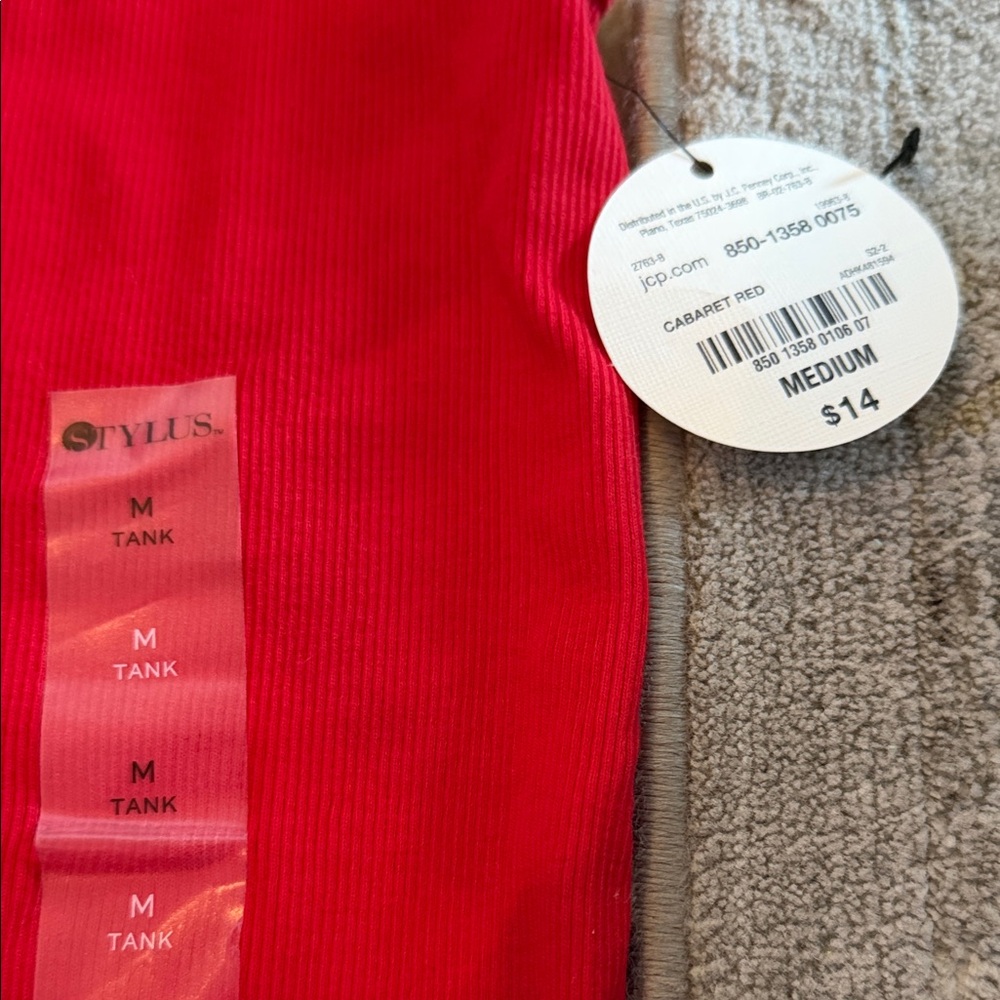 STYLUS Red Tank Top - Picture 2 of 3